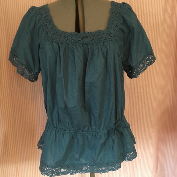 NEW Pretty Blue Sonoma Peasant Blouse - Picture 2 of 5